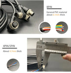 Cloweit M12 3 4 5 8 Pins PVC LED IP67 Sensor Cable Connector Type A Socket Plug 2m Waterproof  Male&Female Straight Angle