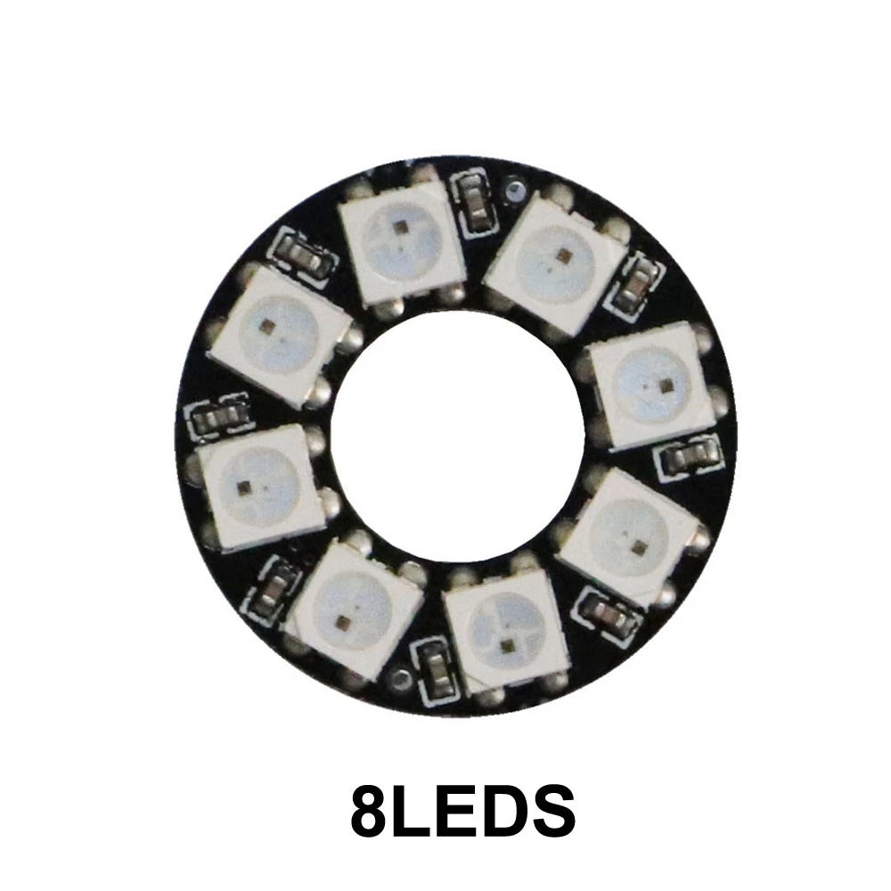WS2812B 8/16/24/35/45 Leds Pixel Ring Addressable Led Modules WS2812 IC RGB Full Color Round Led Circle DC5V