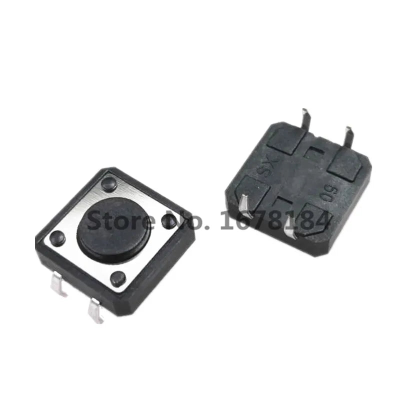 50Pcs 12 x 12mm x 4.3mm 12*12*4.3H Panel PCB Momentary Tactile Tact Push Button Switch DIP