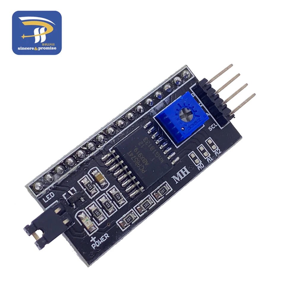 LCD1602 PCF8574T PCF8574 IIC/I2C / Interface 16x2 Character LCD Display Module 1602 5V Blue/ Yellow Green Screen For Arduino DIY
