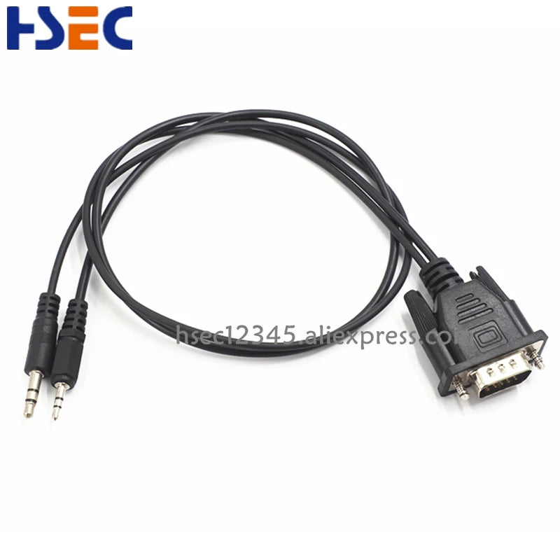 VGA cable to headphone jack wire Flash line Printer line adapter For RT809F icsp lcd led USB RT809H emmc-nand flash Programmer
