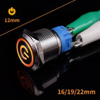 On Off PC Power Metal Waterproof Push Button Switch 12v for Car Ignition Switches Momentary/Latching NC 5V 220V 12 16 19 22 mm
