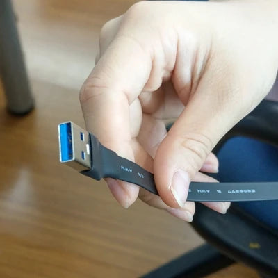 USB Type-C Ribbon Cable Flat EMI shielding FPC Cable USB 3.0 Type C 90 degree Angle Connector up downward 5cm-3m USB 3.1