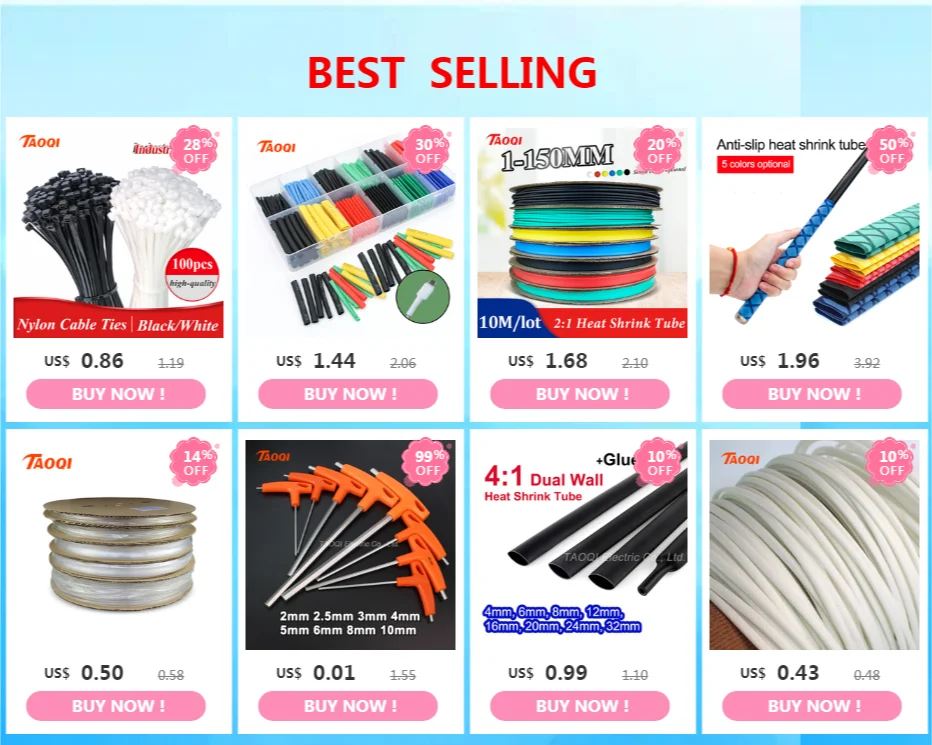 2：1 Thermoresistant Tube Heat Shrink Wrapping Kit Assorted Wire Cable Sulation Sleeving 3:1  Heat Shrink Tubing