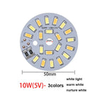 LED Light Beads bulb Light Source SMD 5730 board chip Round 5w 10W 30W Surface night DC 5V Dimmable DIY White Warm repair lamp