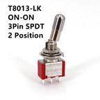 SH T80-T Series Round Top Anti-mishandling Locking Lever 6.35mm Panel Mount Mini Toggle Switch