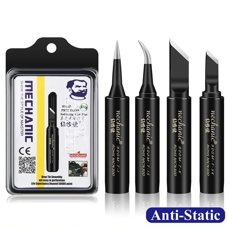 MECHANIC  900M-T Anti-Static Solder Non-Stick Tin Soldering Iron Tip Welding BGA Solder Repair Station Tool
