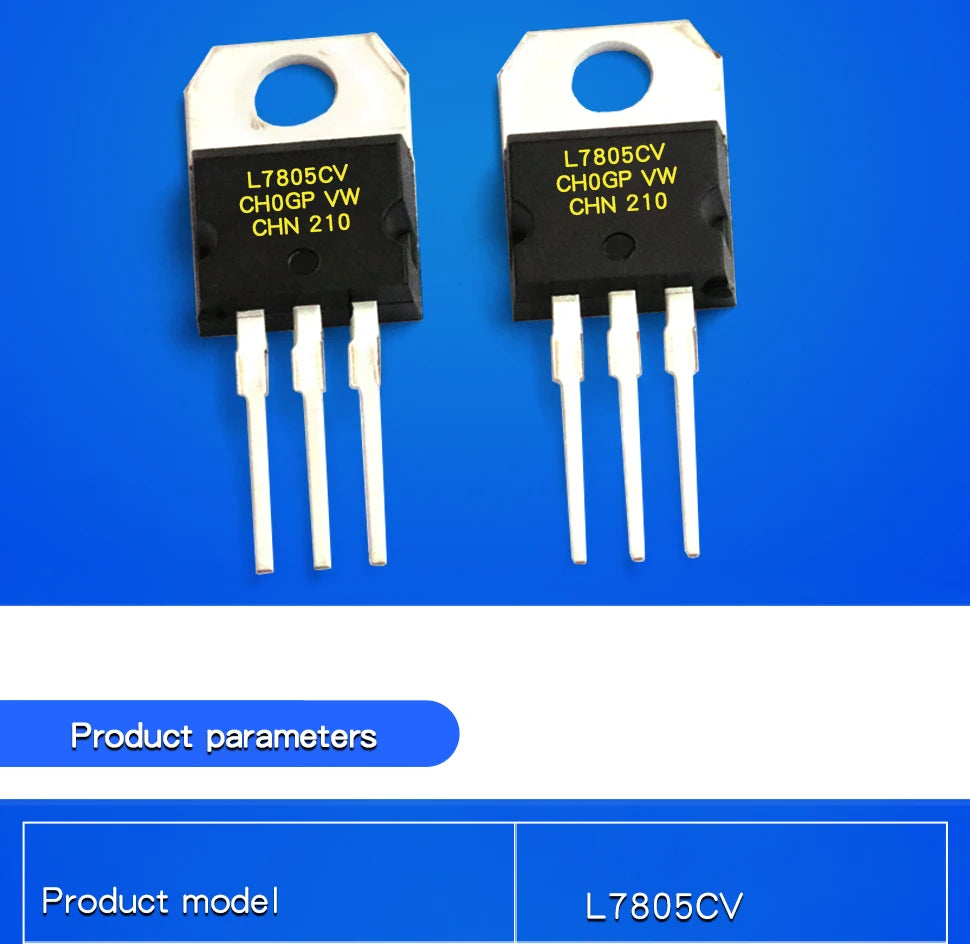 10Pcs LM7805CT CJ78M05 LM317BTG LM7905CT LM317T L7812CV LM317AT L7915CV TO220 L7805CD2T Voltage Regulator IC 5V 1.5A TO-220