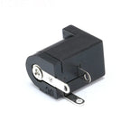 10Pcs DC-005 PCB Mount 5.5 x 2.1 mm Female DC Power Jack Plug Socket Connector Black 2.1 socket Round the needle
