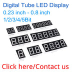 LoCNService 30PCS 0.8Inch Digital Tube LED Display 1 Bit Red Yellow Green Blue White Common Anode / Cathode 7 Segment 0.8 inch