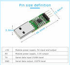 WitMotion USB-UART 6-In-1 Converter, Multifunctional USB-TTL/RS485/232, TTL-RS232/485,232-485)Serial Adapter, CH340/ CP2102 Chip