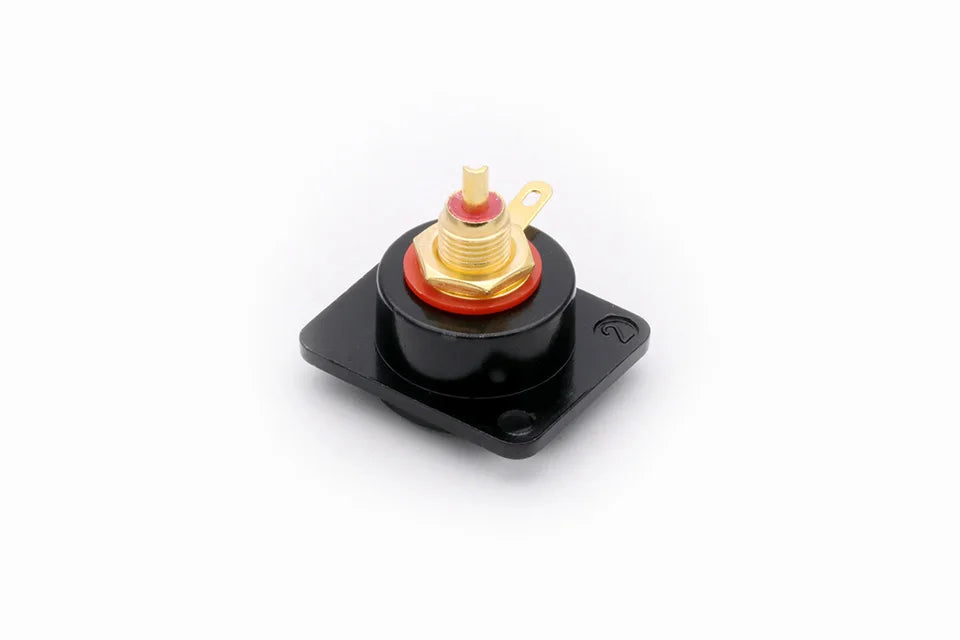2pcs  Female RCA Panel Mount Chassis Socket Connector, Excellent quality, Black Female Socket, Red&Black Colors Available