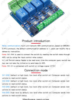 5V 12V Modbus Rtu 4 8 channel Relay Module RS485 TTL Communication 4 8 way Input Relay Module