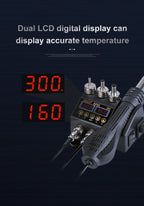 JCD 2 in 1 750W Hot Air Gun LCD Digital Display Welding Soldering Rework Station for Cell-phone BGA SMD PCB IC Solder Iron 8898
