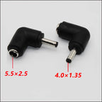 1pcs DC Connector 5.5 x 2.5MM Female Power Adapter to 3.0×1.1，3.5×1.35，4.0×1.35，4.0×1.7，4.8×1.7，5.5×2.1MM Male 90 Degree .