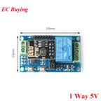 ESP8266 ESP-01 WiFi Relay 1 2 4 Way Channel 5V 12V Things Smart Home Remote Control Switch ESP01 Wireless Module Phone APP