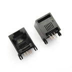 5/10pcs RJ11 Telephone Socket 4P4C 6P2C 6P4C 6P6C Modular Network PCB Plug Horizontal Right Angle Crystal Head Female Socket