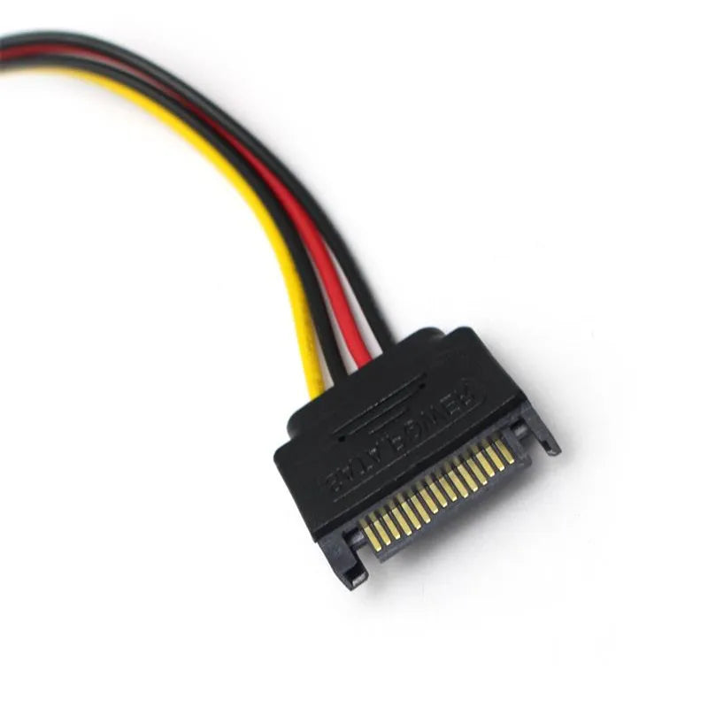 15 Pin SATA Male to Molex IDE 4 Pin Female Adapter Extension Power Cable IDE to Serial Motherboard ATA Computer HDD Hard Disk