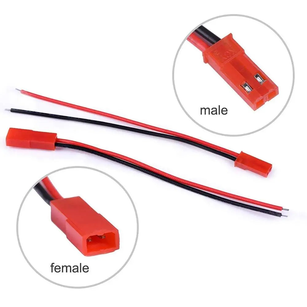 10 Pairs 100mm 150mm 22 AWG 2 Pin JST Plug Connector Male Female Plug Connector Cable Wire for RC Toys Battery LED Lamp