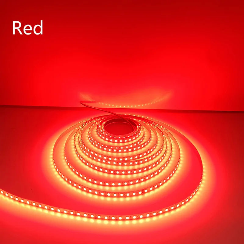 5M 600LEDs LED Strip 2835 DC12V 24V 120LEDs/m Home Lamp Strip Red Ice Blue Green Yellow Pink Flexible And Cuttable Soft Lamp Bar