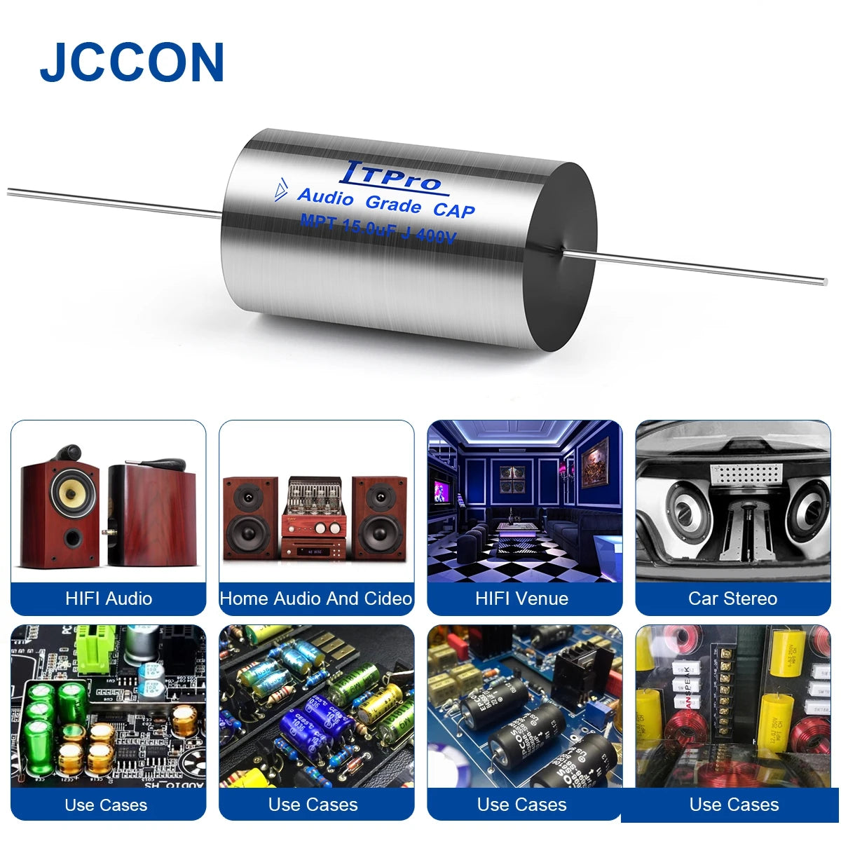 2Pcs MPT MKP 400V Capacitor HIFI Axial Fever Crossover Coupling Frequency-Divided For Audio Capacitor Audiophile Speaker