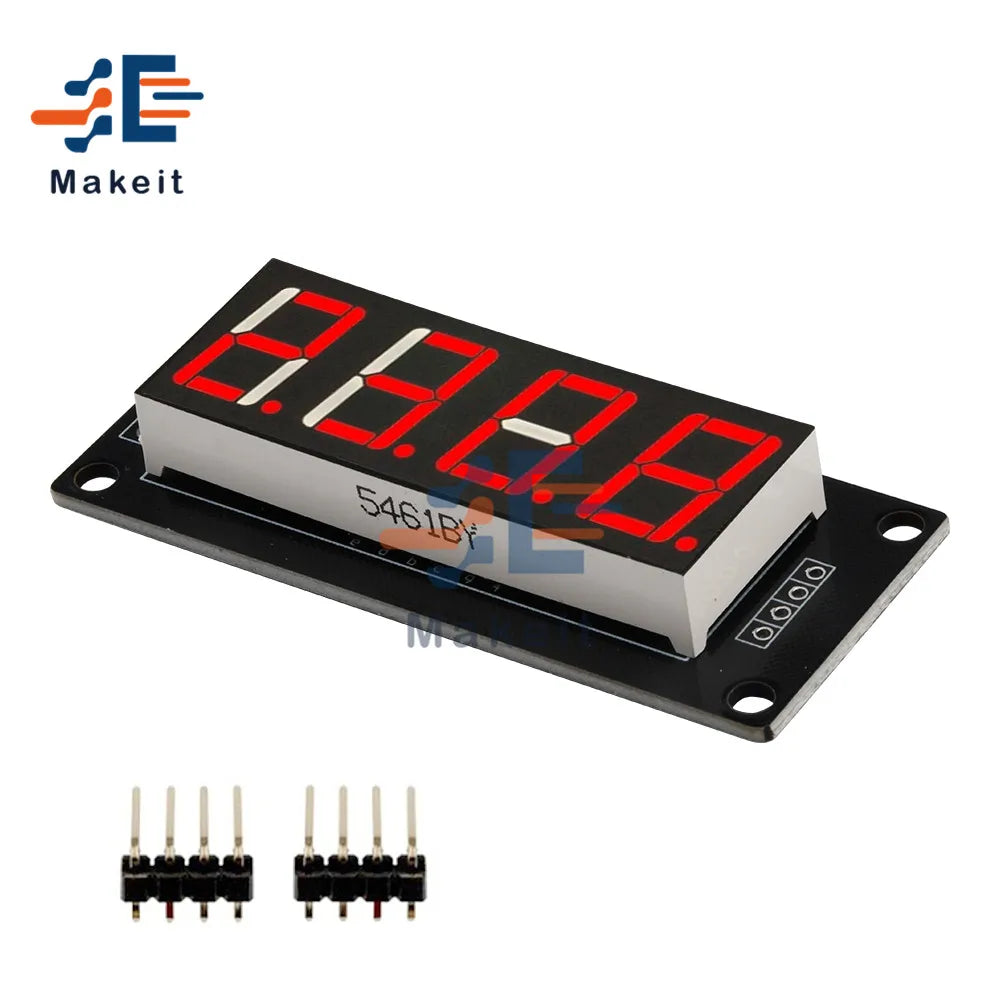 0.56 inch 0.56" TM1637 4-Digit 7 Segments Digital Tube Clock Module 4 Bits Double Dots LED Display Screen Board for Arduino