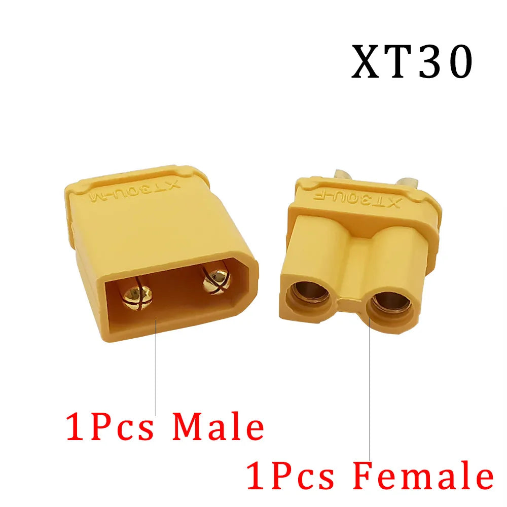 1/2/5Pair XT30 Connector XT30U Male Female Bullet Battery Charger Banana Plug Jack Connector For DIY RC Lipo Quadcopter Parts