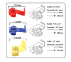 Scotch Lock Electric Wire Cable Connectors  AWG 22-18 Without Breaking Cable Insulated Crimp Splice Electrical Terminals