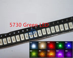 100pcs=5colors x 20pcs 5050 5730 3014 1210 2835 3528 1206 0805 0603 0402 SMD LED Diode Kit Red / Green / Blue / White / Yellow