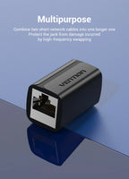 Vention RJ45 Connector Cat7/6/5e Ethernet Adapter Female to Female 8P8C Patch Network Extender Extension Wire for Ethernet Cable