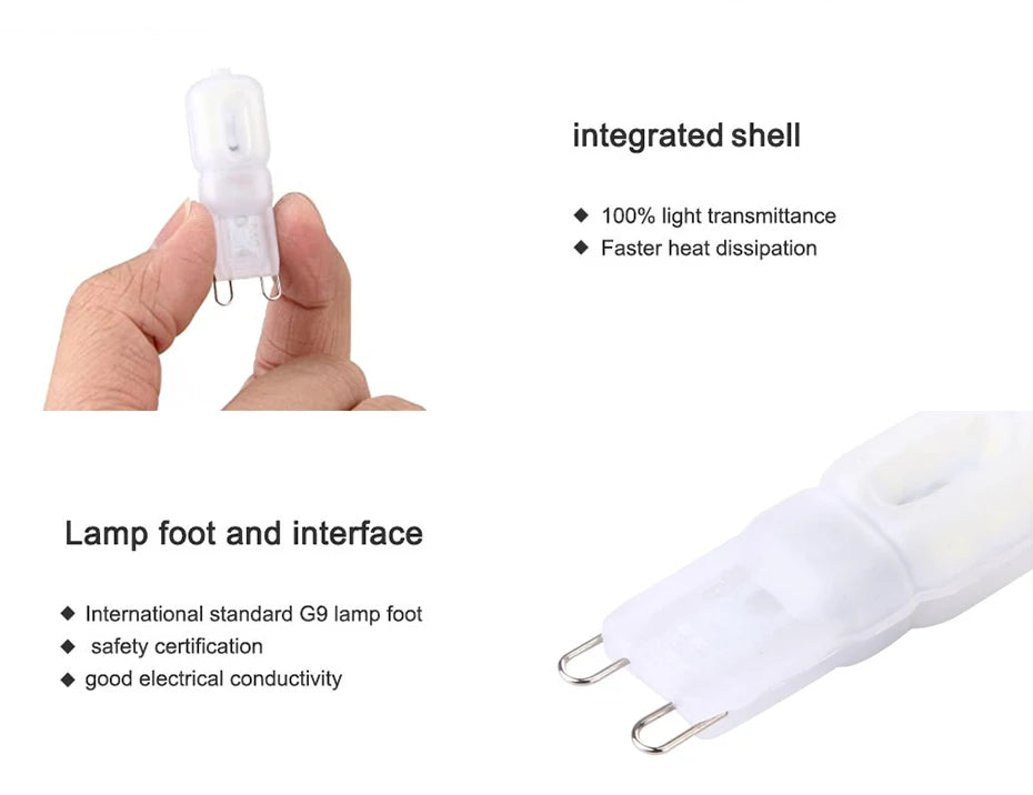 10pcs G9 Led Bulb 110V 220V 3W 5W SMD2835 White Warm Bombillas For Home Light Bulbs Crystal Chandelier Replace 30W Halogen Lamp