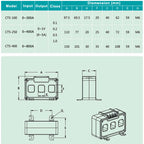 CT5 Three Phase Current Transformer 50/5A 100/5A 200/5A 300/5A 3 IN 1 AC Sensor CT Working with CM1 MCCB
