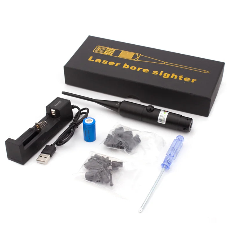 Universal Laser Bore Sight Kit .177 .22 to.64 Rifle Collimator Boresighter Laser Pointer Collimator Sight