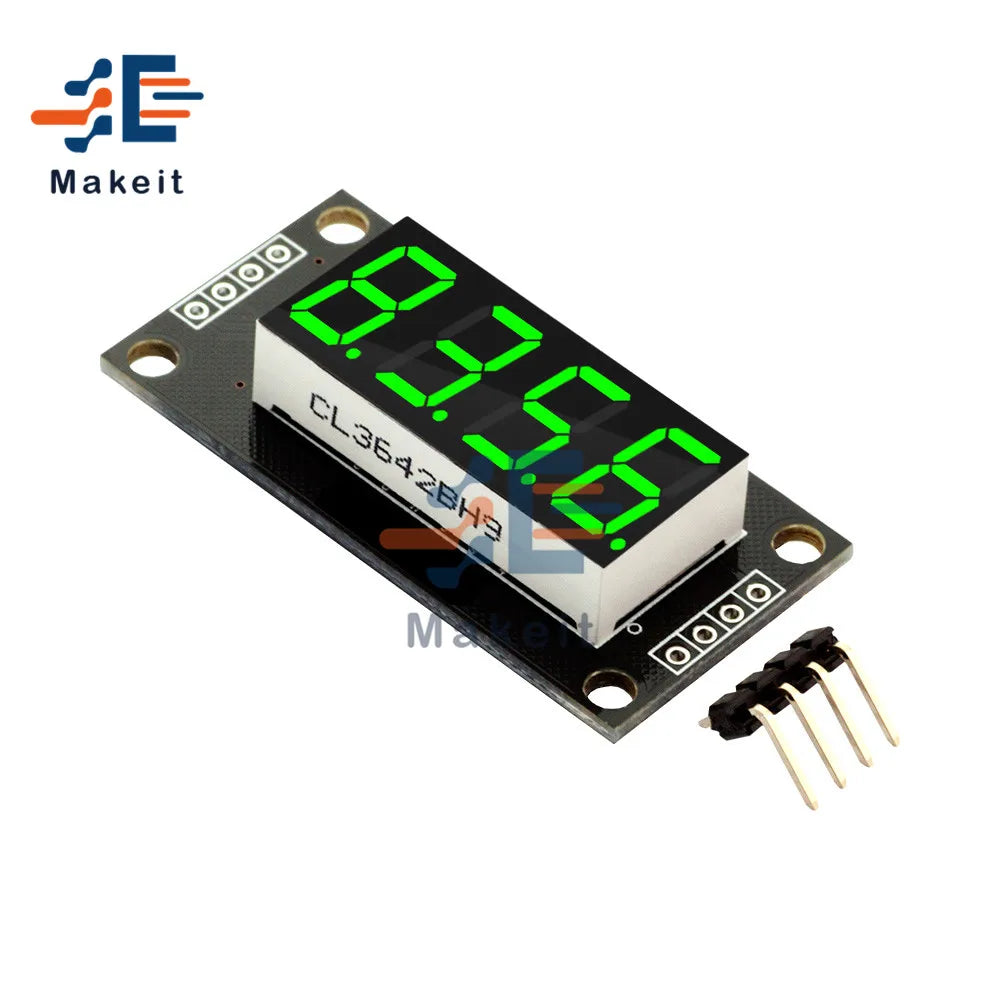 0.36 Inch 4 Bits 6-Digit LED Digital Display Tube Module 5V 7 Segments TM1637 0.36" Anode Tube Decimal Display Module FIve Color