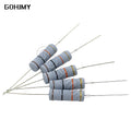 10PCS Carbon Film Resistor 5% 5W 1R ~ 1M 2.2R 10R 22R 47R 51R 100R 150R 470R 1K 4.7K 10K 47K 10 47 51 100 150 Ohm 5W Resistance