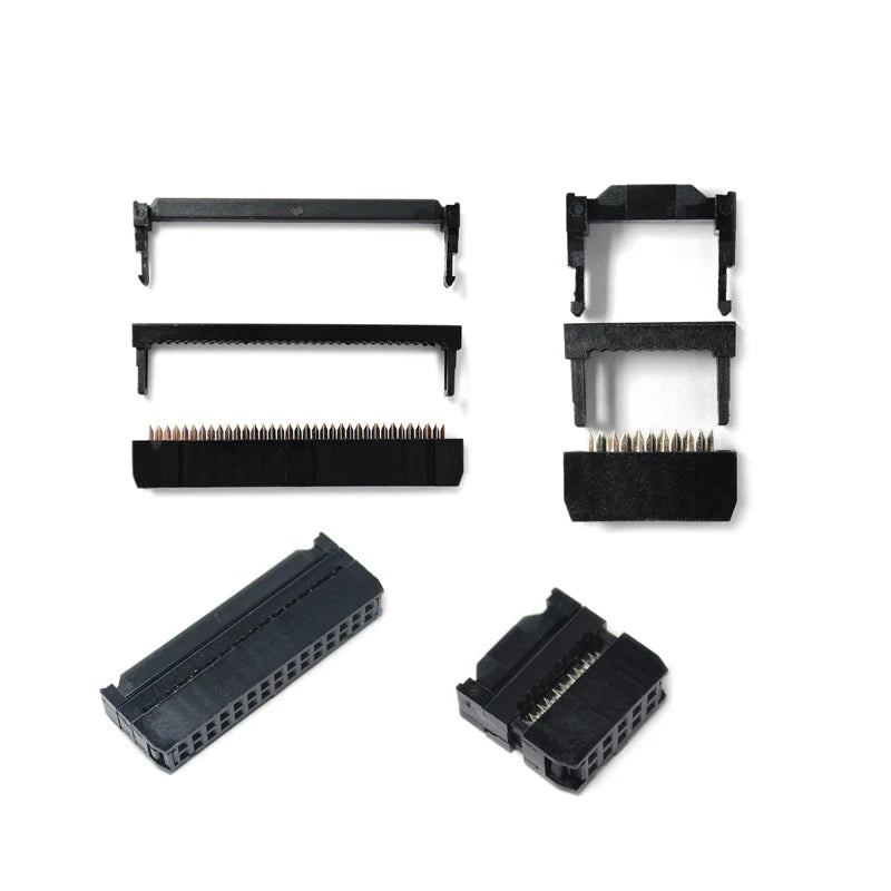 10Pcs FC 6P/8/10/12/14/16/20/26/30/34/40/50 Pin 2.54mm Pitch Female IDC Socket Connector Ribbon Cable Connector