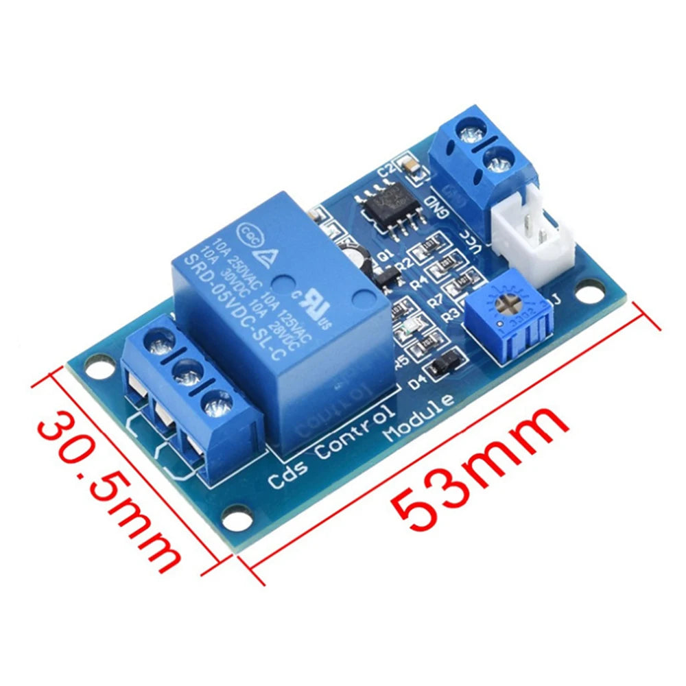 Detection Sensor Brightness Automatic Control Module XH-M131 DC 5V 12V 10A Light Control Switch Photoresistor Relay Module