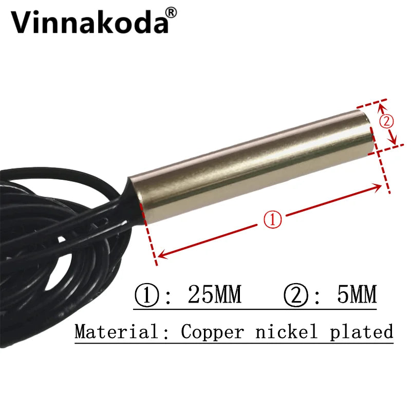 1PCS NTC Thermistor Temperature Sensor B3950 5K 1% Waterproof Probe Air Conditioning Probe 13/20/25/30/35/40/50CM 1M 2M