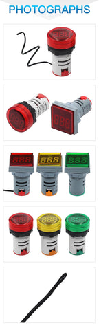 Mini Digital LED Thermometer Square/Round Head Temperature Gauge for Liquid & Air Measurement Range -25℃ to 150℃