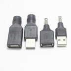 1pcs Commonly Used USB Set 5.5*2.1/5.5x2.1mm Female Jack to USB 2.0 Male Plug DC Power Male to Female Connector Adapter