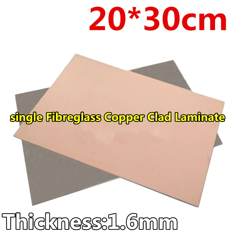 1pcs single Fibreglass Copper Clad Laminate Experimental breadboard 7x10 10x15 15x20 20x20 20x30 30x40 50x60cm PCB