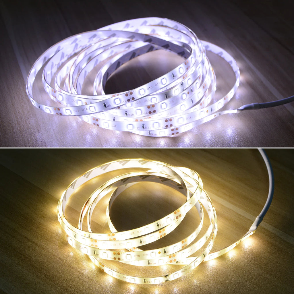 5V USB Led Strip Light SMD 2835 1M 2M 3M 4M 5M White/Warm White  Flexible Lighting Ribbon TV Background Tape Home Decor Lamp