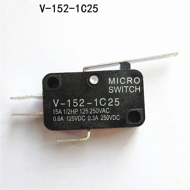 1/5PCS SPDT Momentary Travel Limit Micro Switch 16A 250VAC 1NO1NC 3pin Lever Roller V-151 V-152 V-153 V-154 V-155 Microswitch