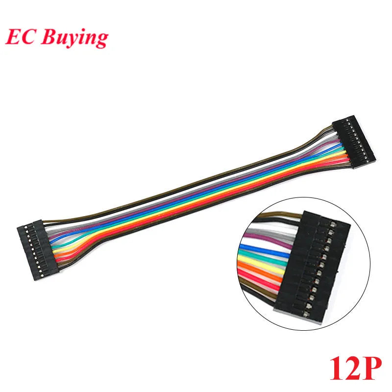 Dupont Line 20cm 2.54mm Female to Female 2P/3P/4P/5P/6P/7P/8P/9P/10P/12P/20P Color Breadboard Cable Jump Wire Jumper For Arduino