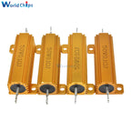 50W 100W 0.5R 1R 2R 4R 6R 8R 10R 20R Aluminum Power Metal Shell Case Wirewound Resistor 0.01 ~ 100K 0.5 1 2 4 6 8 10 20 100 ohm