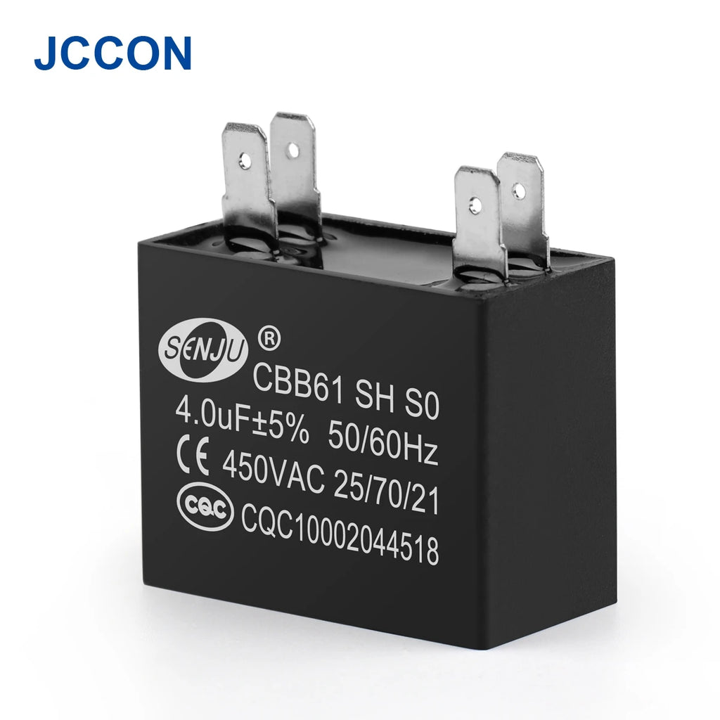 2Pcs CBB61 Air Conditioner External Fan Start Capacitor Motor Run Capacitor 450V 1UF 1.2UF 1.5UF 2UF 2.5UF 3UF 3.5UF 4UF 4.5UF
