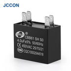2Pcs CBB61 Air Conditioner External Fan Start Capacitor Motor Run Capacitor 450V 1UF 1.2UF 1.5UF 2UF 2.5UF 3UF 3.5UF 4UF 4.5UF