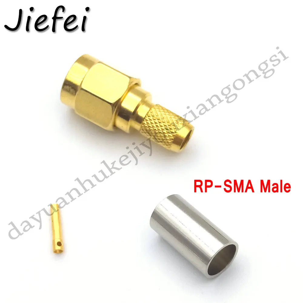 100PCS RF Connector SMA Male Plug / RP-SMA Male Jack Crimp ( RG58 LMR195 RG142 RG400 RG223 ) or ( RG174 RG316 LMR100) Cable