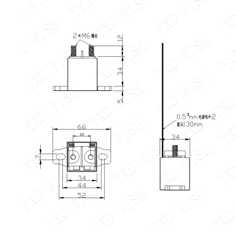 Automotive Relay  12V 24V 36V 48V 60V New Energy Electric Vehicle High Voltage Dc Car Relay Long Time Power 150A 110V Contactor