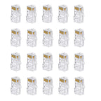 RJ45 Connectors Cat6 RJ45 Pass Through Connector, Cat6/Cat5e Connectors, Ethernet Cable Crimp Connectors Network Plug Set
